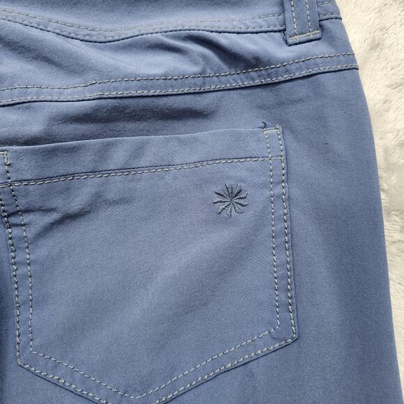 Athleta Pants Womens 6 Blue Low Rise Dipper Cargo Capri Drawstring Hem Hiking - Picture 4 of 13